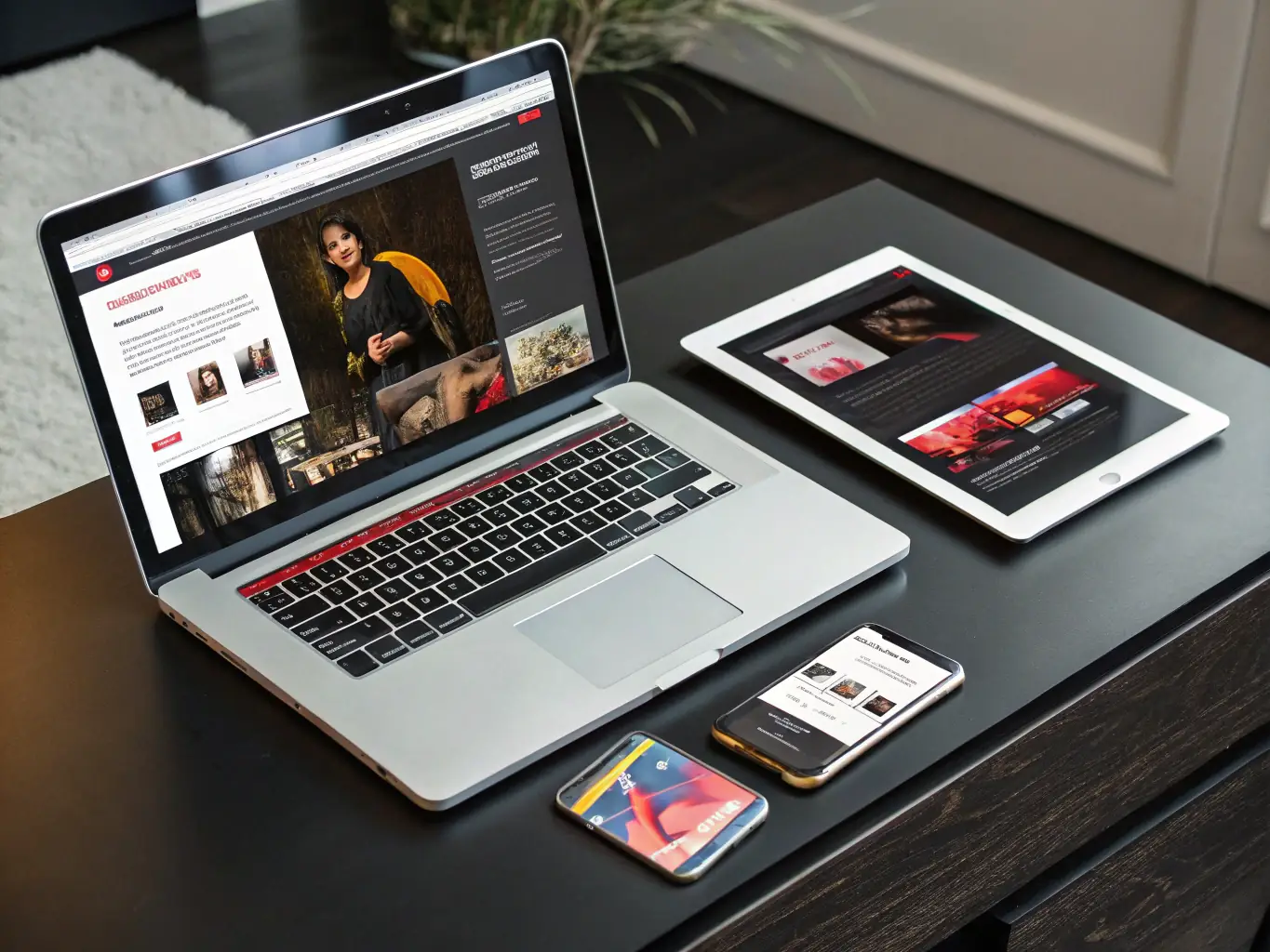 A modern, responsive website displayed on various devices showcasing ERX DIGITAL's design expertise, highlighting its adaptability and visual appeal.